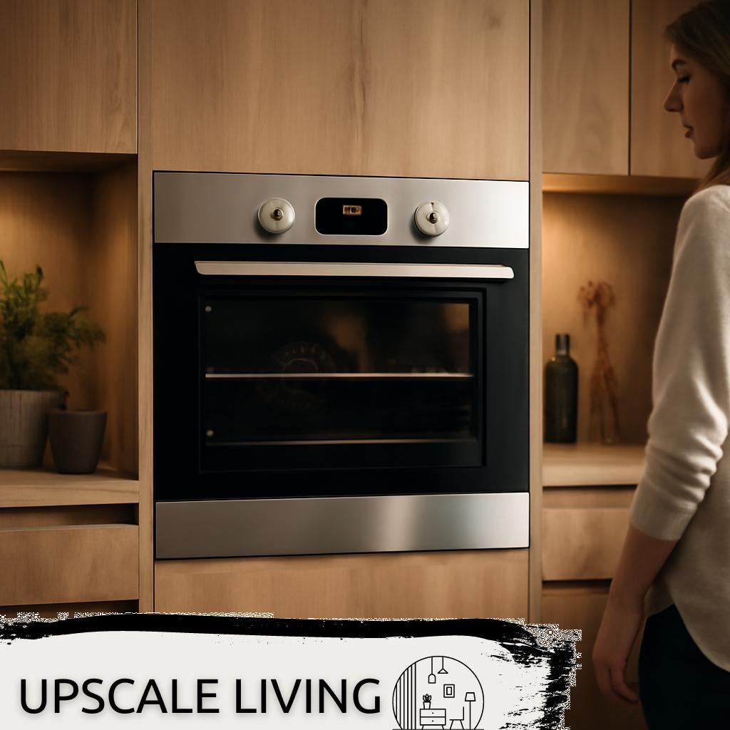 ALT-Text: Moderner Einbau-Backofen in eleganter Küchenmöbel-Einrichtung integriert