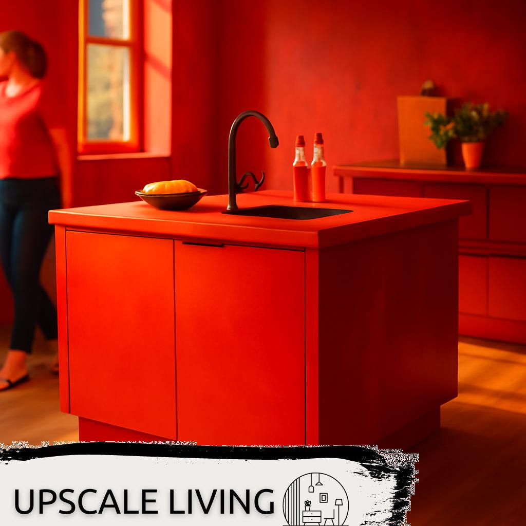 ALT Text: Moderne Kücheninsel aus Holz mit integriertem Kochfeld und Barhockern in offener Wohnküche